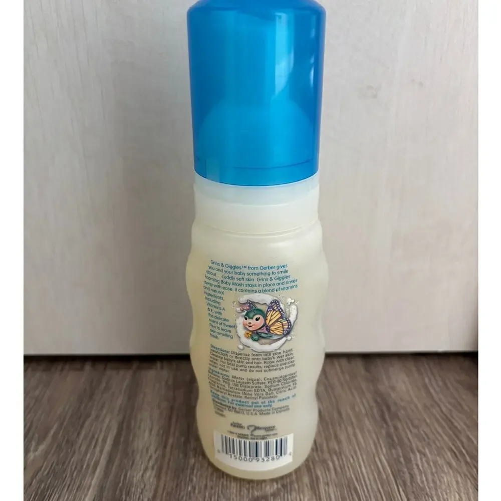 Gerber Vintage Grins & Giggles Foaming Baby Wash Pump 8 FL OZ